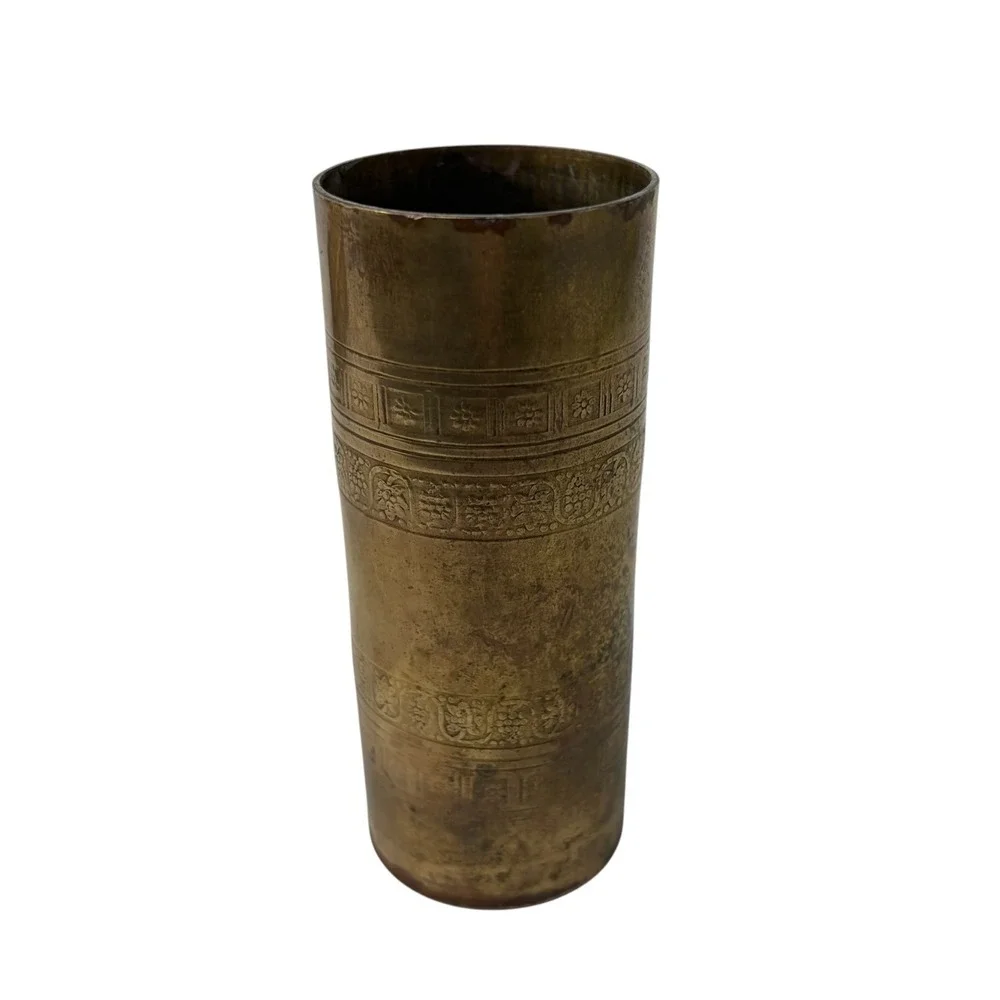 Vintage Atlas Brass Coffee Grinder Greek Turkish Spice Mill Hand Crank Greece